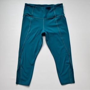 Athleta Teal Leggings Size Small Petite Excellent Condition